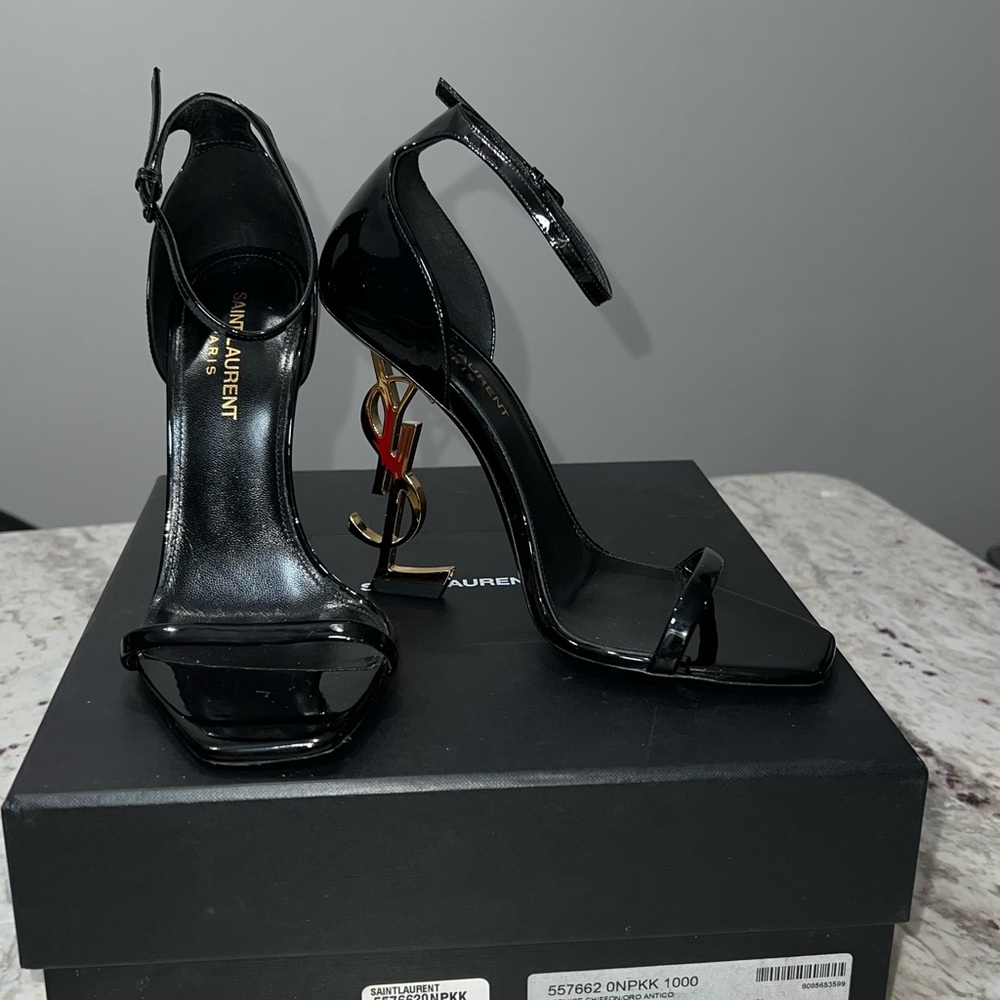YSL Saint Laurent OPYUM Black Women's Heels